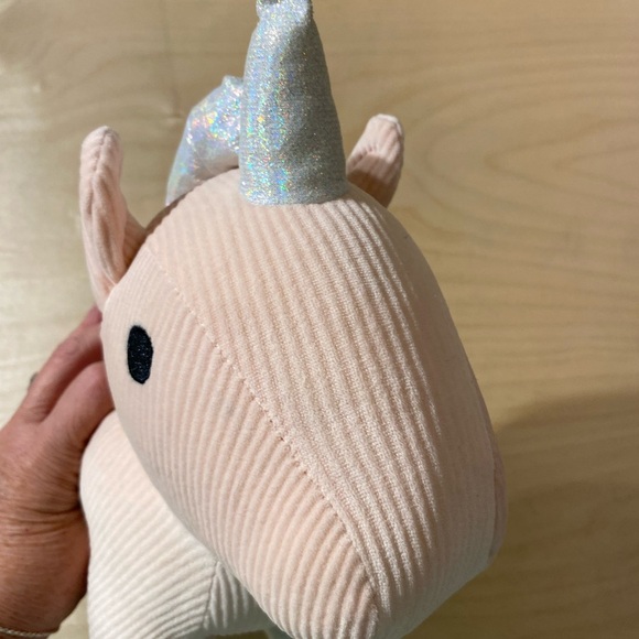 Plush Unicorn Toy - Pink and Silver (ID) - Picture 8 of 11